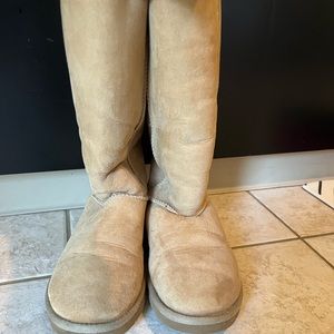 Women’s tall sand colored Uggs